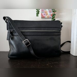 Black Leather Crossbody Bag